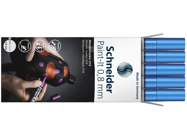 Metallic marker Schneider Paint-It 010 0.8mm blauw metallic