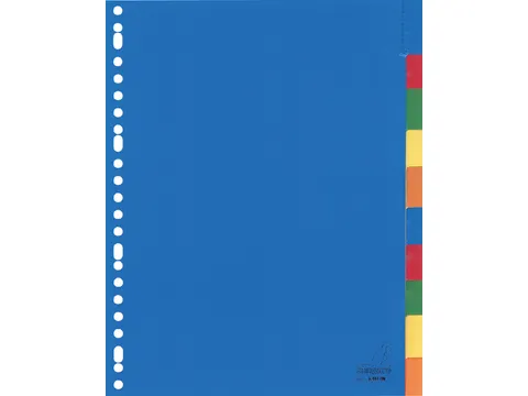 Tabbladen Kangaro 23-gaats A410FM 10-delig+venster Assorti PP