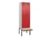locker met bank,voor scheiding van kleding,HxBxD 2120x600x815mm,2vak