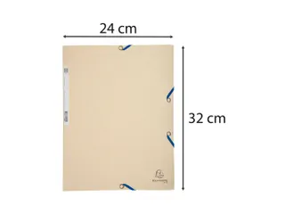 Elastomap 3 kleppen glanskarton 400g/m2 A4 Ivoor - 6