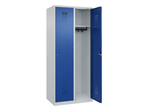 locker,HxBxD 1850x800x500mm,2vak,vak B 400mm,cil.-slot,staand op vloer