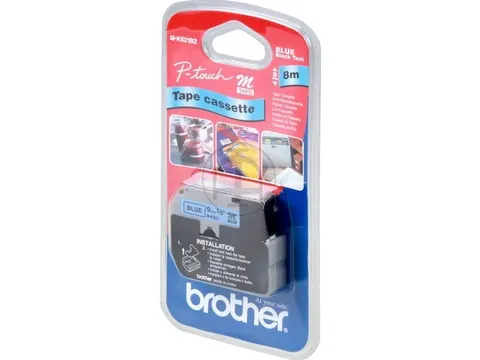 MK521BZ BROTHER P-TOUCH 9mm zwart op blauw