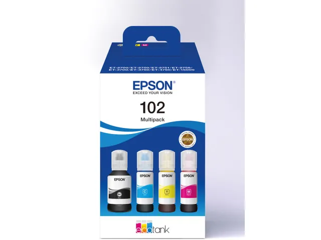 102 EcoTank 4-kleuren multipack (337 ml) 6000-7500 Pagina's