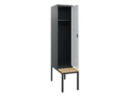 locker met bank,HxBxD 1950x400x815mm,1vak,vak B 400mm,cilinderslot