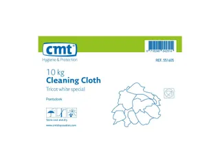 CMT Poetsdoek Tricot Wit Speciaal 10kg Persdoos - 2