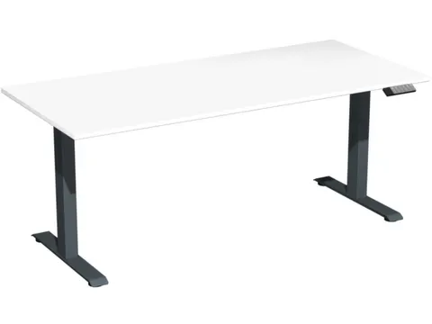 Elektrisch ihv bureau,HxBxD 630-1280x1800x800mm,blad wit