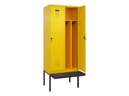locker met bank,voor scheiding van kleding,HxBxD 2120x800x815mm,2vak