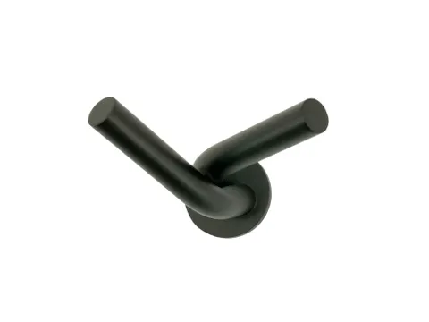 Wandkapstok 2 haken Zwart