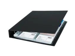 Visitekaartringband Sigel VZ301 voor 400 kaarten 90x58mm velvet zwart