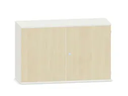 kantoorkast,HxBxD 770x1200x430mm,decor romp wit,decor front esdoorn