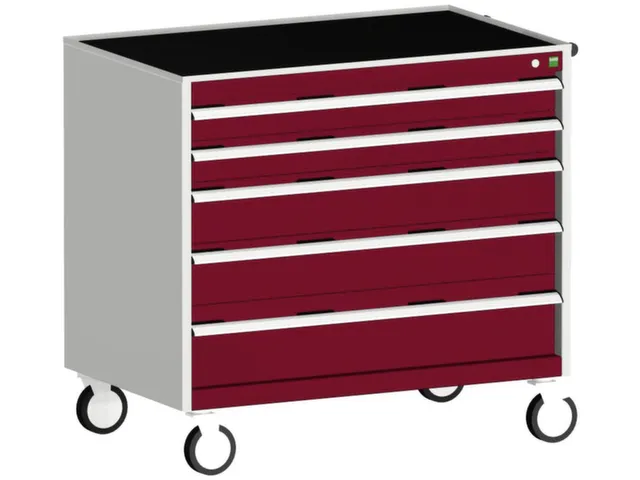 ladekast HxBxD 980x1050x650mm 5laden romp RAL7035 front RAL3004