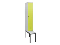 Armoire vestiaire avec banc HxlxP 1950x300x815mm 1compart.
