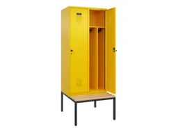 locker met bank,voor scheiding van kleding,HxBxD 2120x800x815mm,2vak