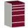 ladekast HxBxD 1000x650x650mm 5laden romp RAL7035 front RAL3004