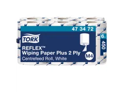 Poetsrol Reflex Plus M4 SmartCore centerfeed 2 laags 150m wit 473472