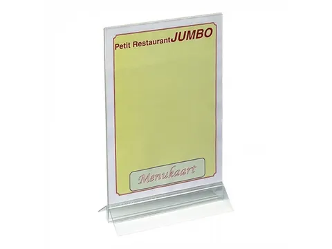 Menustandaard A4 acry.klemvoet