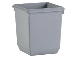 Papierbak Kunststof vierkant taps 36cm hoog Grijs 27 liter