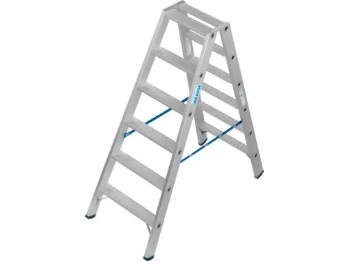 dubbele ladder,beide zijden,2x6treden m. R13-laag,treden met profiel