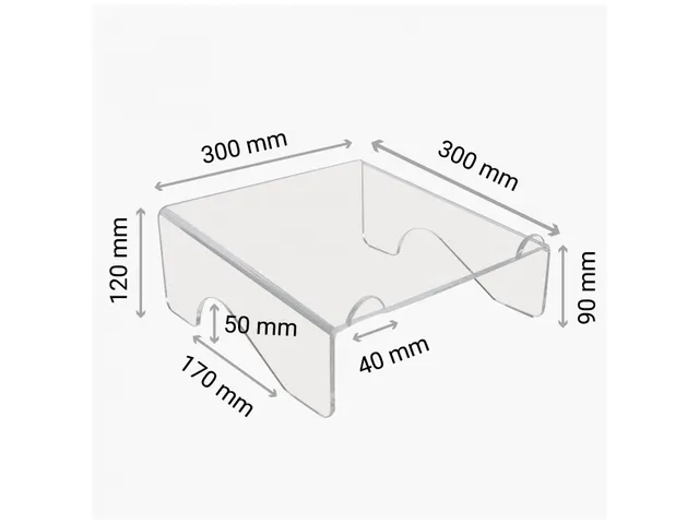 Acryl Laptopstandaard Transparant voor Laptops tot 17 Inch