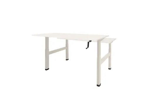 Dextro Slinger Duo zit/sta Bureau 120cm frame Wit blad Wit