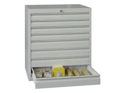 ladekast HxBxD 800x715x600mm 8laden slot RAL7035 front RAL5010