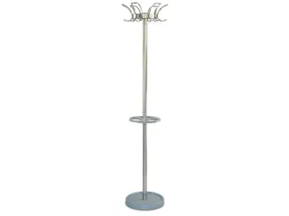 staande kapstok,HxØ 1800x400mm,6jashaken,parapluhouder/druppelvanger - 1