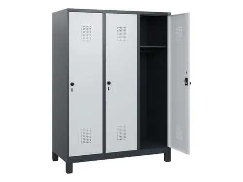 schoollocker,HxBxD 1630x1200x500mm,3vak,vak B 400mm,draaigrendel