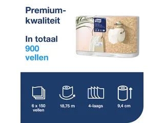 Toiletpapier Tork T4 Premium 4-laags 150 vel wit 110406 - 6