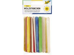 Stokje Folia hout assorti 50 stuks
