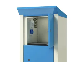 E-bike laadstation HxBxD 2095x600x500mm 8stekkerdozen 220V RAL7035 - 3