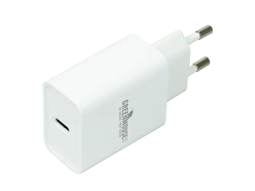 Oplader Green Mouse USB-C 20W wit blisterverpakking