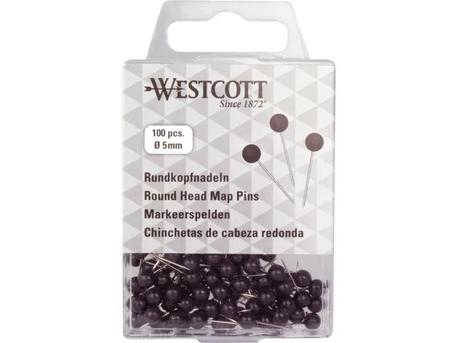 Markeerspelden Westcott ø5mm zwart. kleuren, Ø5mm x 16mm