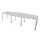 vergadertafel,HxBxD 740x2800x1200mm,vatvormig,MP-lichtgrijs