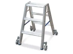 Ladder Aluminium Beide Zijden Verrijdbaar H 750Mm 2X3treden