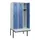 locker met bank,HxBxD 1950x900x815mm,3vak,vak B 300mm,draaigrendel