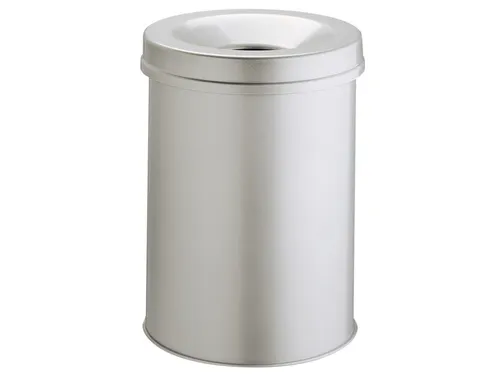 Vlamdovende Papierbak Safe Round 15 Liter Grijs
