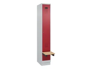 locker met bank,HxBxD 1950x300x815mm,1vak,vak B 300mm,cilinderslot - 2