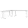 hoekbureau,in h. verstelb.,HxBxD 710-910x2400x2200mm,blad wit