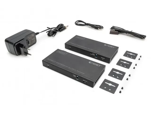 HDBaseT KVM Extender Set 150m 4K/60Hz USB 2.0 PoC IR Zwart