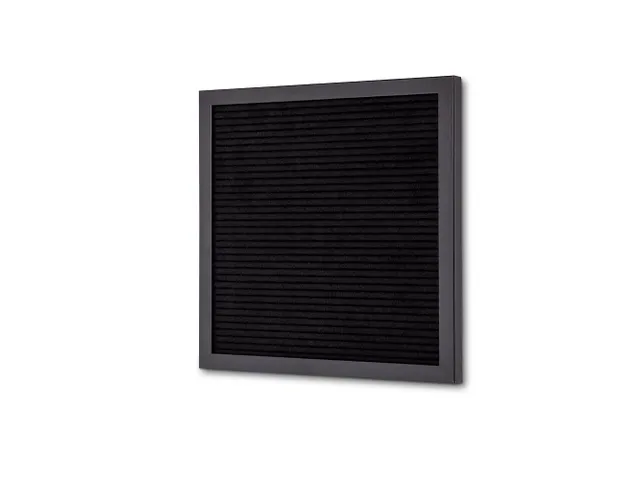 Letterbord Zwart 30x30cm met Zwarte Lijst