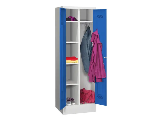 kleding-/wasgoedkast,HxBxD 1850x600x500mm,RAL7035,front RAL5010