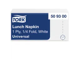 Lunchservet Tork 1-laags 33x33 500st wit 509300