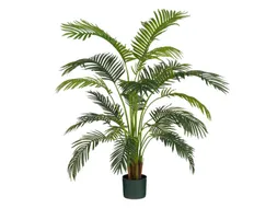 Kunstplant Mica Areca palm in pot groen 120x140cm