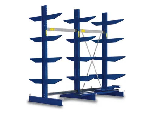 Draagarmstelling 1980x2557x900mm 2x5etages 660kg/etage Ral5010