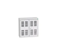 wandkast 800x800x350mm 2xStalen bodem sokkel Ral 7035 front Ral 7035