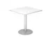 vergadertafel,HxBxD 745x800x800mm,vierkant,schotelvoet zilverkleurig