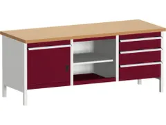 werkbank met opbergruimte,HxBxD 840x2000x750mm,beukenblad