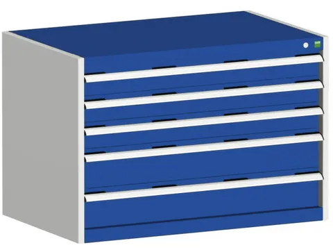 ladekast HxBxD 700x1050x750mm 5laden romp RAL7035 front RAL5010