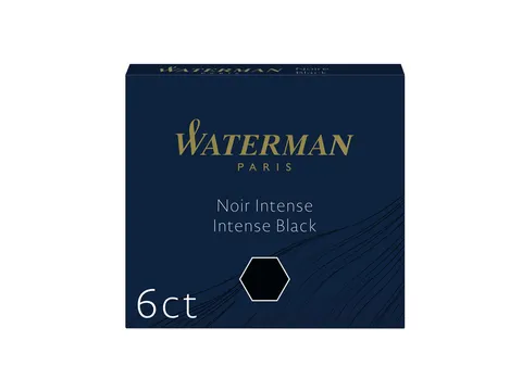 Inktpatroon Waterman kort Zwart 6 stuks