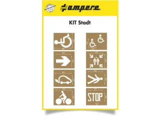 Sjablonenset,Symbool/Tekst: "Rolstoelgebruikers,Pijl,Verzamelpunt - 1